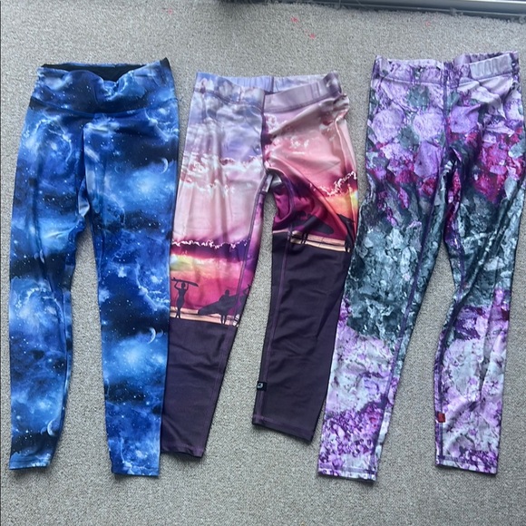 Kids Galaxy and Abstract Print Leggings Set - Picture 1 of 4